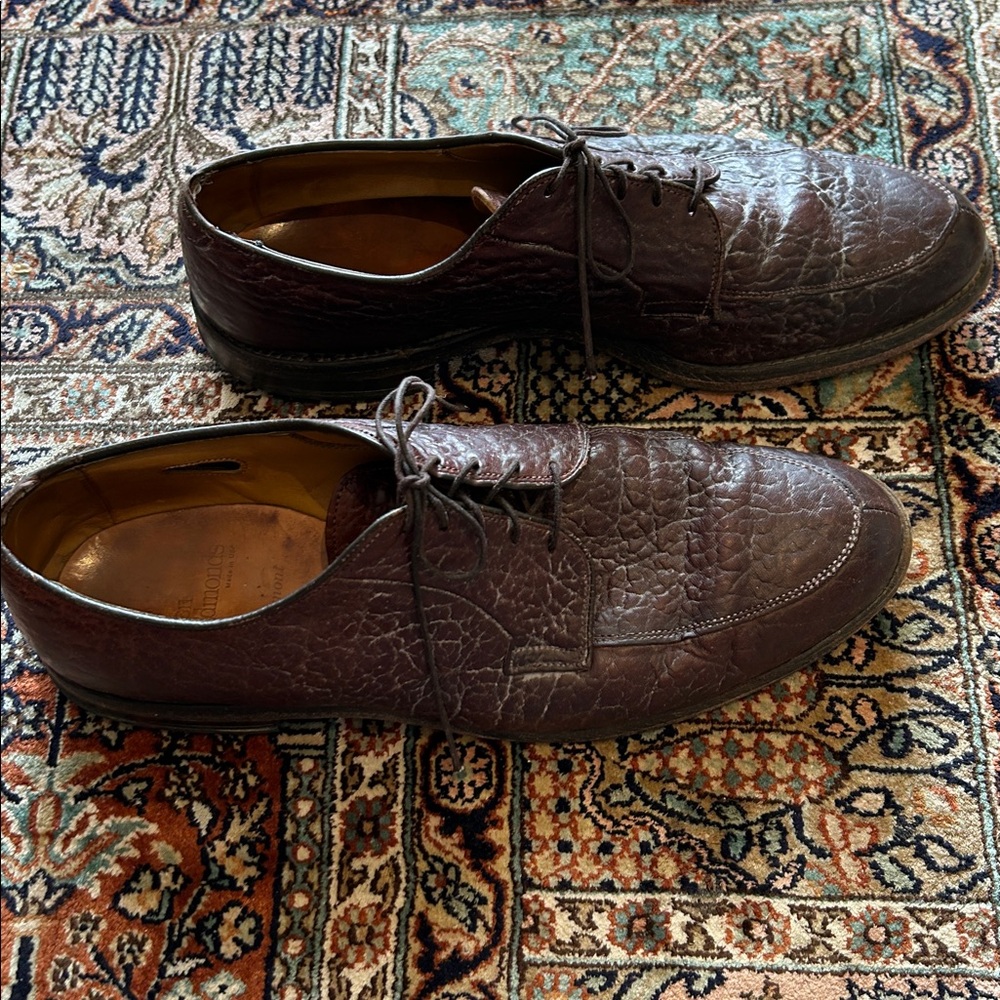 Allen Edmonds Shark Skin Leather Oxfords Size 12